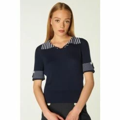 LK Bennett Blue Bay Knitted Top