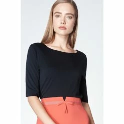 LK Bennett Trina Black T-Shirt