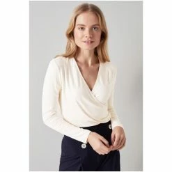 LK Bennett Cream Eames Jersey Wrap Top -LK Bennett Shop unnamed file 2412