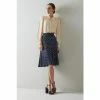 LK Bennett Mathilde Blue Cream Polka Dot Skirt