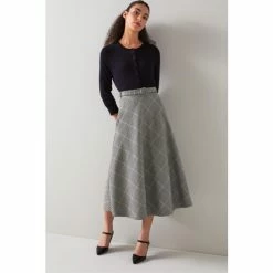 LK Bennett Pink Mya Prince Of Wales Check Bias Cut Midi Skirt -LK Bennett Shop unnamed file 2431