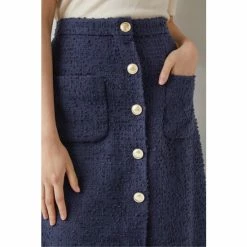 LK Bennett Blue Morten Tweed A-Line Skirt -LK Bennett Shop unnamed file 2442