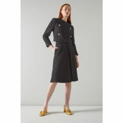 Lk Bennett Chelsea Black Sparkle Tweed Skirt