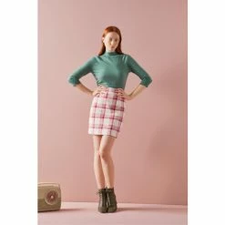 LK Bennett Red Lotta Check Cotton Mini Skirt -LK Bennett Shop unnamed file 2456