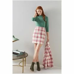 LK Bennett Red Lotta Check Cotton Mini Skirt -LK Bennett Shop unnamed file 2457