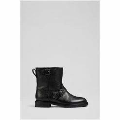 LK Bennett Niky Black Leather Biker Ankle Boots -LK Bennett Shop unnamed file 246