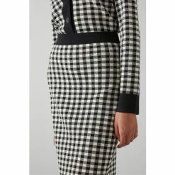 LK Bennett Lea Blue And Cream Gingham Check Knitted Skirt -LK Bennett Shop unnamed file 2494
