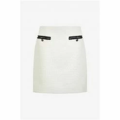 LK Bennett Cream Charlee Bouclé Skirt With Trim -LK Bennett Shop unnamed file 2502