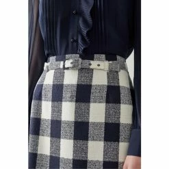LK Bennett Blue Maren Large Check Pencil Skirt -LK Bennett Shop unnamed file 2505