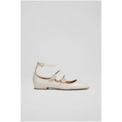 LK Bennett Cindy White Patent Leather Pearl Buckle Flats -LK Bennett Shop unnamed file 251