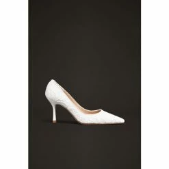 LK Bennett White Leilani Lace Wedding Shoes