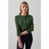 LK Bennett L.K.Bennett Dark Green Bonnie Merino Wool Cardigan
