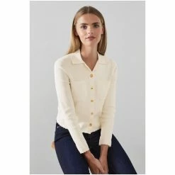 LK Bennett Rosamund Cream Scallop Edge Knitted Jacket -LK Bennett Shop unnamed file 2539