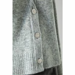 LK Bennett Grey Katharina Wool Blend Crystal Button Cardigan -LK Bennett Shop unnamed file 2543