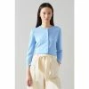 LK Bennett Blue Betty Merino Wool Scallop Edge Cardigan