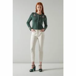 LK Bennett Green Monty Cotton-Wool Floral Embroidered Cardigan -LK Bennett Shop unnamed file 2552