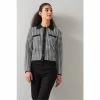 LK Bennett Jasmine Black Gingham Jacquard Knit Cardigan