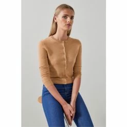 LK Bennett Natural Bonnie Camel Merino Wool Cardigan -LK Bennett Shop unnamed file 2588