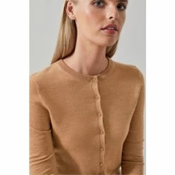 LK Bennett Natural Bonnie Camel Merino Wool Cardigan -LK Bennett Shop unnamed file 2589
