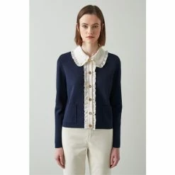 LK Bennett Blue Paris Knit Blouse Cardigan