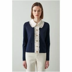 LK Bennett Blue Paris Knit Blouse Cardigan -LK Bennett Shop unnamed file 2606