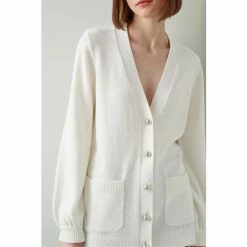 LK Bennett Cream Cher Merino Wool-Cotton Cardigan -LK Bennett Shop unnamed file 2609