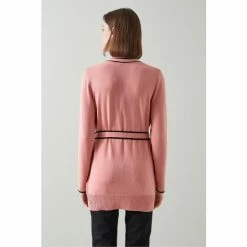 LK Bennett Pink Gaia Wool-Cotton Long Belted Cardigan -LK Bennett Shop unnamed file 2614