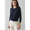 LK Bennett Blue Bonnie Merino Wool Cardigan