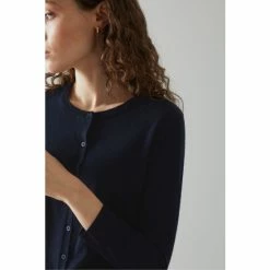 LK Bennett Blue Bonnie Merino Wool Cardigan -LK Bennett Shop unnamed file 2634