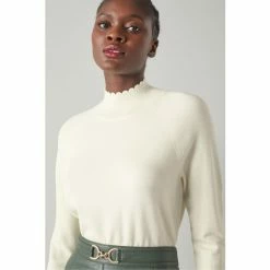 LK Bennett Cream Betty Merino Wool Scallop Edge Jumper -LK Bennett Shop unnamed file 2645