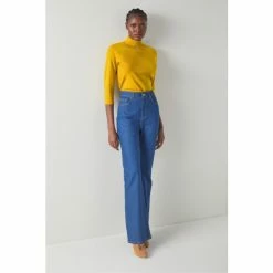 LK Bennett Yellow Betty Merino Wool Scallop Edge Jumper -LK Bennett Shop unnamed file 2650