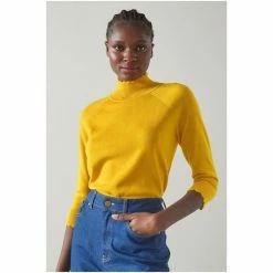 LK Bennett Yellow Betty Merino Wool Scallop Edge Jumper -LK Bennett Shop unnamed file 2651