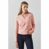 LK Bennett Pink Orla Bubble Knit Lace Collar Jumper