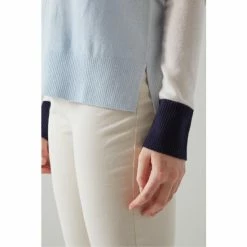 LK Bennett Blue Bergen Merino Blend Colourblock Jumper -LK Bennett Shop unnamed file 2711