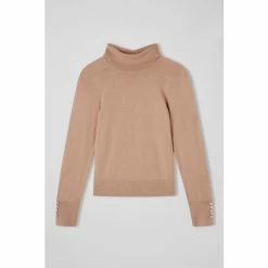 LK Bennett LKBennett Natural Mya Camel Sustainably Sourced Merino Wool Polo Neck Jumper -LK Bennett Shop unnamed file 2721