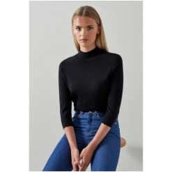 LK Bennett Blue Betty Merino Wool Scallop Edge Jumper -LK Bennett Shop unnamed file 2737