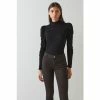 LK Bennett Black Cora Gathered Roll Neck (Athos Pallas) Top