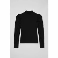 LK Bennett Black Cora Gathered Roll Neck (Athos Pallas) Top -LK Bennett Shop unnamed file 2742