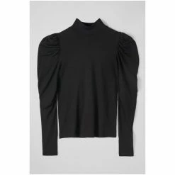 LK Bennett Black Cora Gathered Roll Neck (Athos Pallas) Top -LK Bennett Shop unnamed file 2743