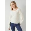 LK Bennett Cream Emma Cotton-Wool Lacy Jumper