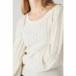 LK Bennett Cream Emma Cotton-Wool Lacy Jumper -LK Bennett Shop unnamed file 2746