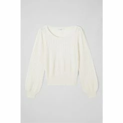LK Bennett Cream Emma Cotton-Wool Lacy Jumper -LK Bennett Shop unnamed file 2747