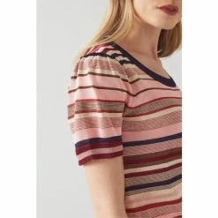 LK Bennett Pink Lillian Metallic Stripe Knitted Top -LK Bennett Shop unnamed file 2751