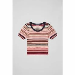 LK Bennett Pink Lillian Metallic Stripe Knitted Top -LK Bennett Shop unnamed file 2752