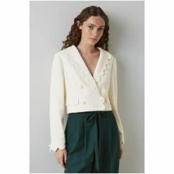 LK Bennett Cream Venice Tweed Scallop Edge Cropped Jacket -LK Bennett Shop unnamed file 2772