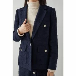 LK Bennett Navy Blue Lottie Tweed Jacket -LK Bennett Shop unnamed file 2776
