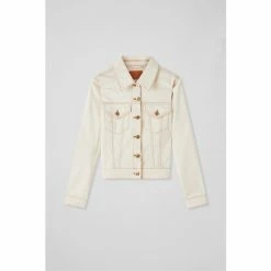 LK Bennett Cream Denim Jacket