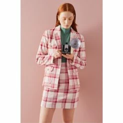 LK Bennett Lottie Red Check Cotton Jacket -LK Bennett Shop unnamed file 2806