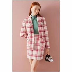 LK Bennett Lottie Red Check Cotton Jacket -LK Bennett Shop unnamed file 2808