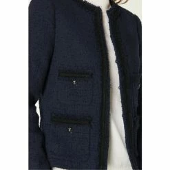 LK Bennett Blue Charlee Boucle Jacket With Trim -LK Bennett Shop unnamed file 2833